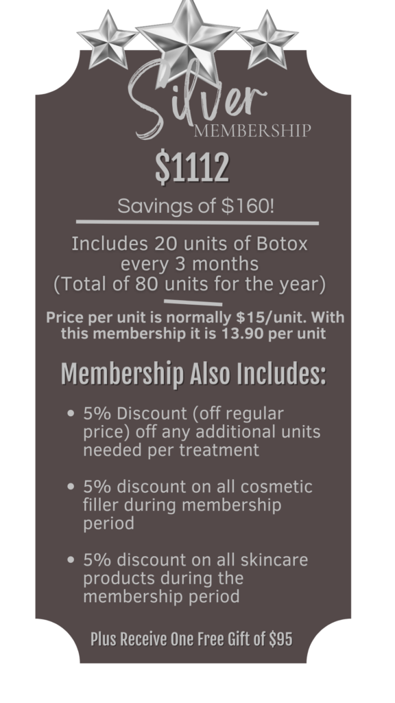 silver membership for botox at infuzed iv bar in dubois