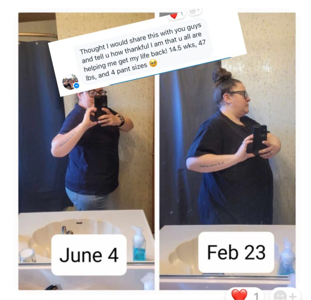 Mandy down 45 pounds in 14 weeks with Tirzepatide